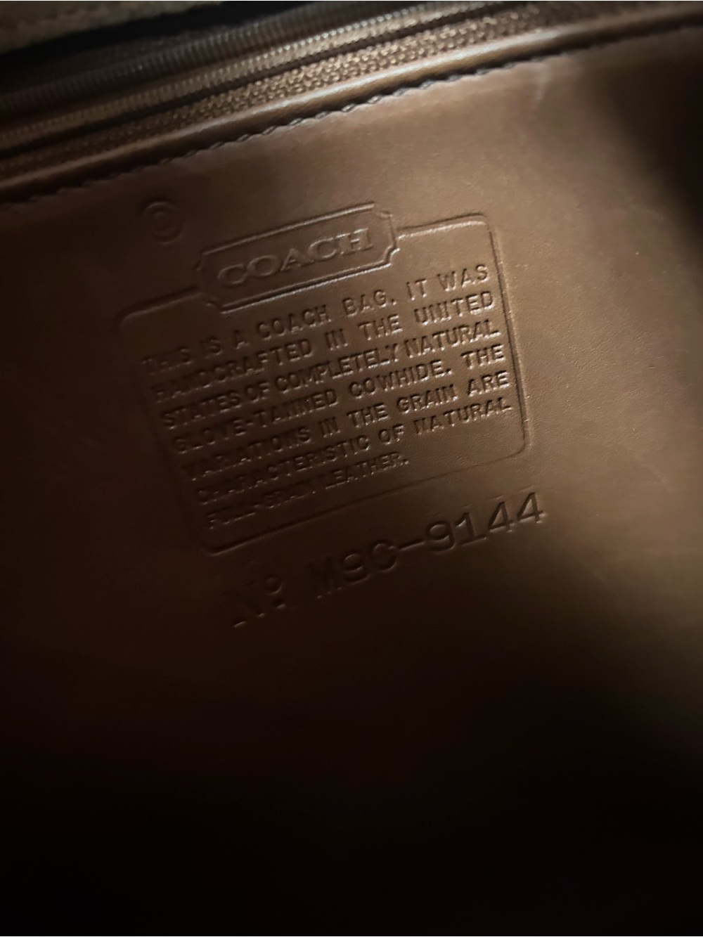 COACH 9144 Vintage Leather Shoulder Bag Camel Brown Authentic Crossbody - Picture 6 of 15
